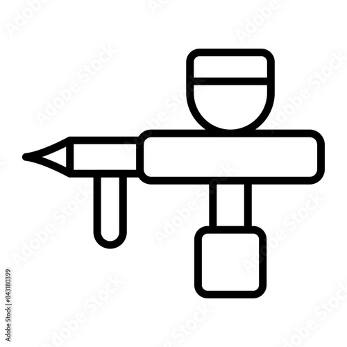 Airbrush Vector Line Icon