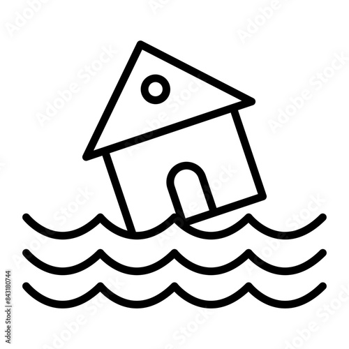 Flood Vector Line Icon