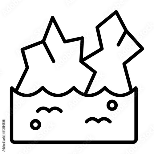 Glacier Vector Line Icon