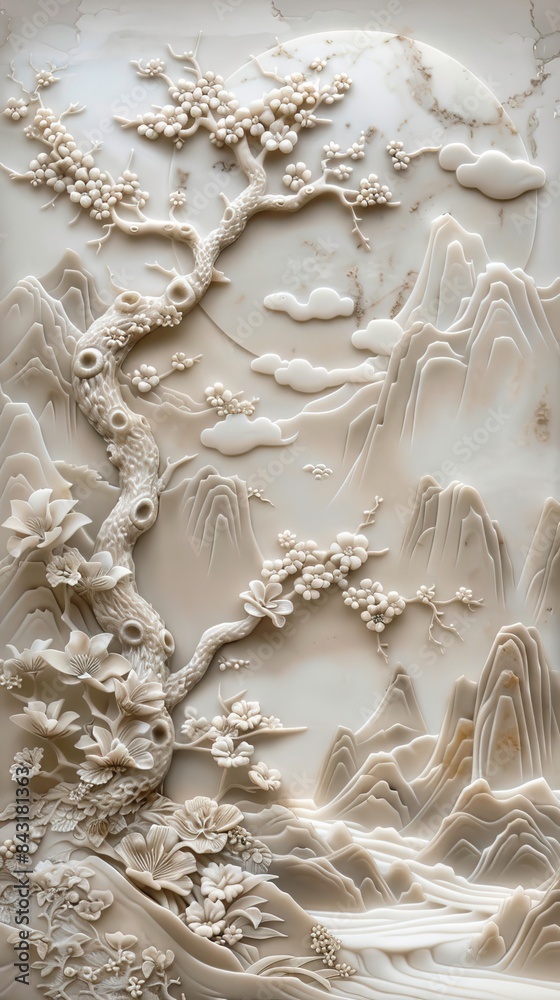 3d Chinese landscape Wallpaper Background golden art for digital printing wallpaper, mural, custom design wallpaper. AI generated illustration 3d Chinese landscape Wallpaper Background golden art for digital printing wallpaper, mural, custom design wallpaper. AI generated illustration