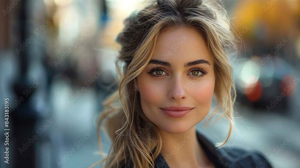 Stylish Blonde Woman in Urban Setting Stylish Blonde Woman in Urban Setting