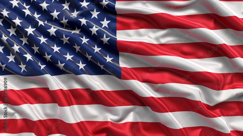Obraz premium American, USA, United States, flag, patriotism, national symbol, Fourth of July, Independence Day