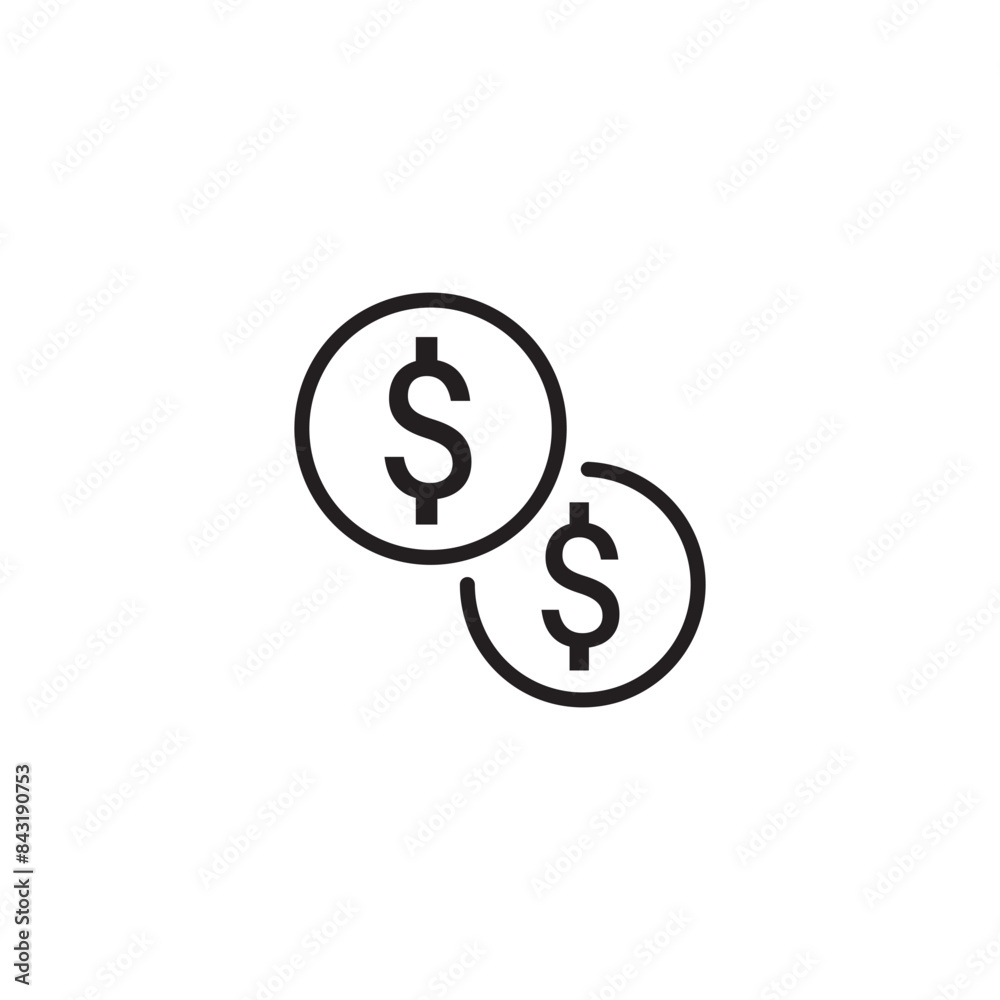 Coins icon. Coins icon.