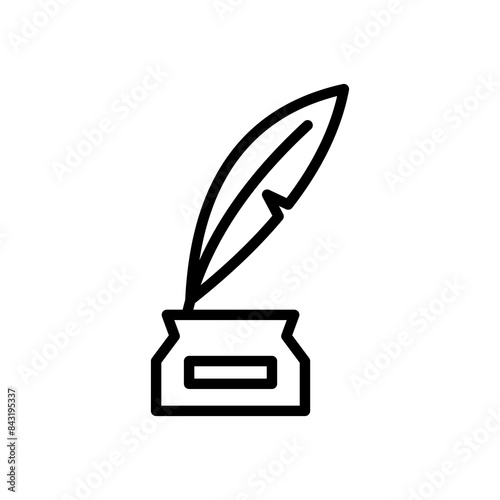 quill icon symbol vector template 
