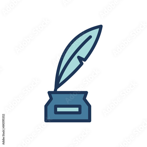 quill icon symbol vector template 
