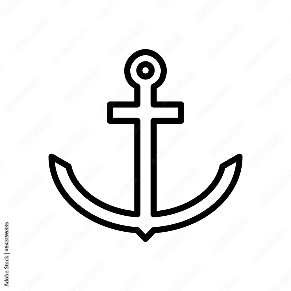 anchor, port icon symbol vector template anchor, port icon symbol vector template