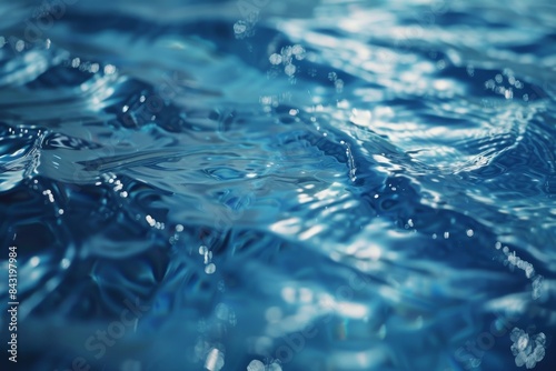 water in the pool close-up Generative AI © Evghenii
