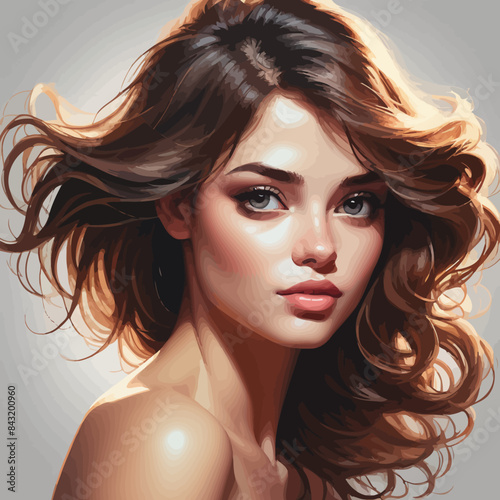 Beautiful Woman Ilustration Design Very Beautiful