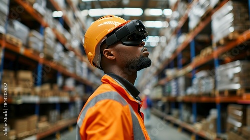 Warehouse workers wearing AR