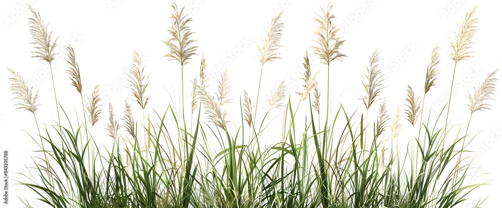 Simple Nature: Realistic Grasses on White Simple Nature: Realistic Grasses on White