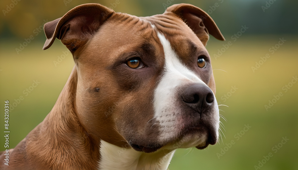 closeup of a american staffordshire terrier closeup of a american staffordshire terrier