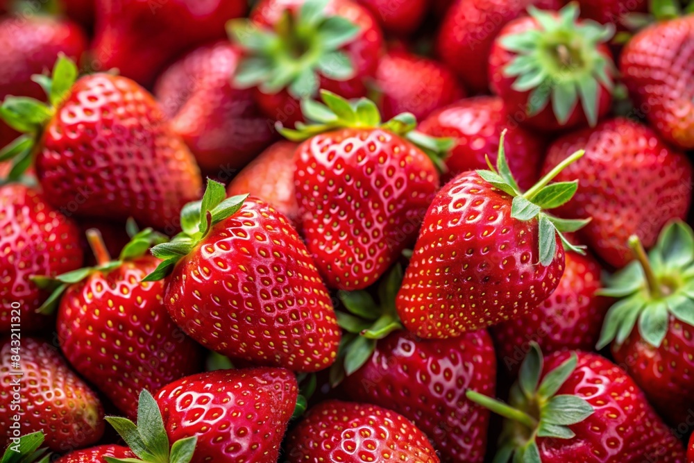 Red background of ripe strawberries. Close up, top view. Red background of ripe strawberries. Close up, top view.