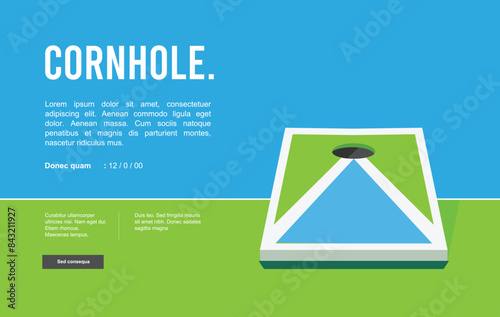 Great simple cornhole set background design for any media	