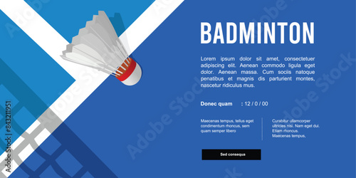 Attractive editable vector badminton shuttlecock background for any graphic background	