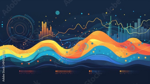 Abstract blue digital geometric background for technology and futuristic designs