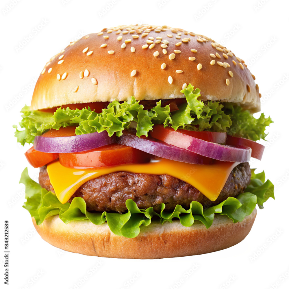beef burger isolated on transparent background. beef burger isolated on transparent background.