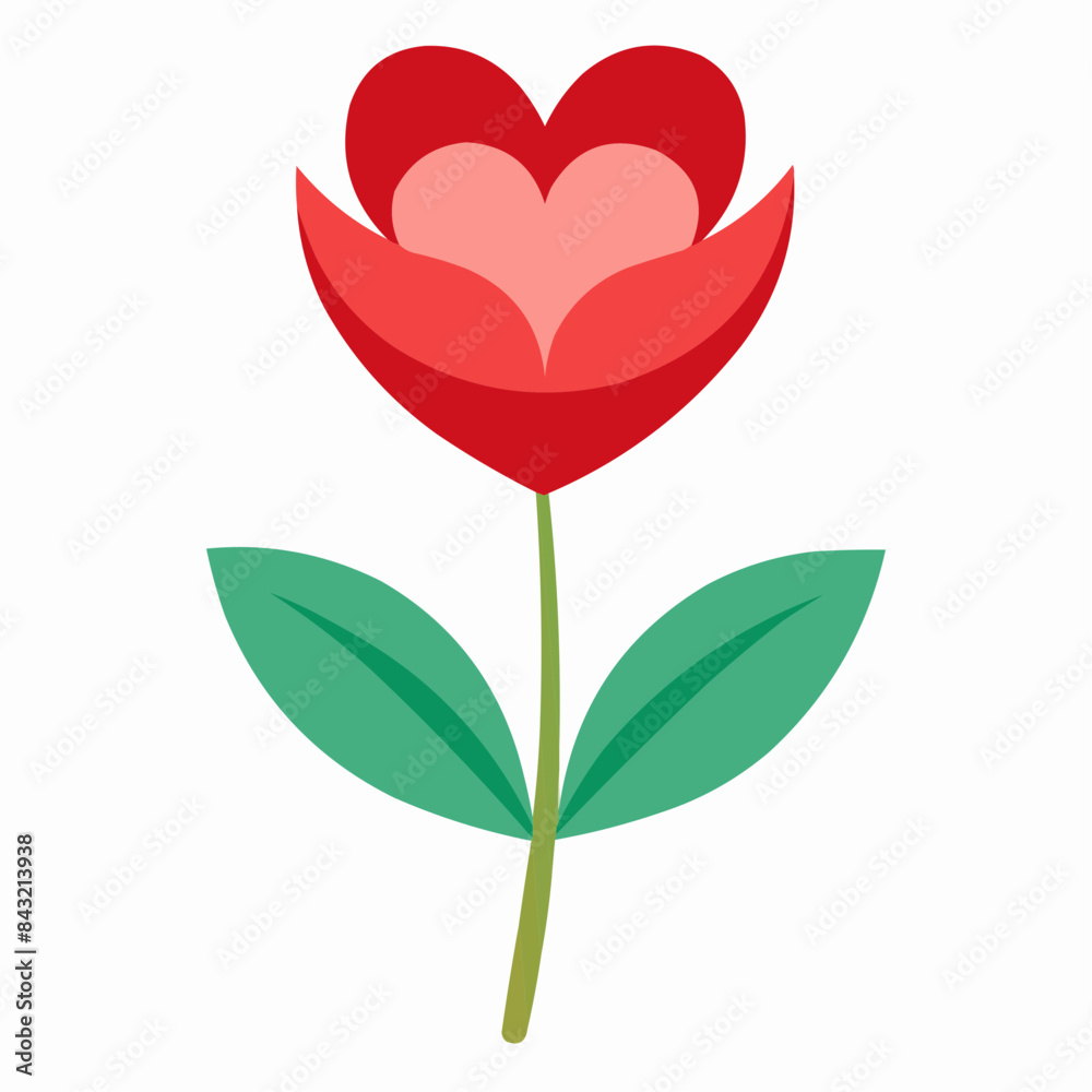 heart with rose heart with rose