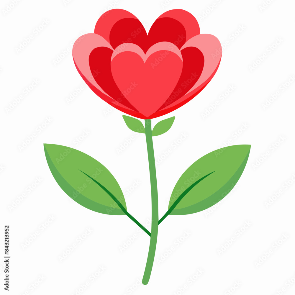 heart with rose