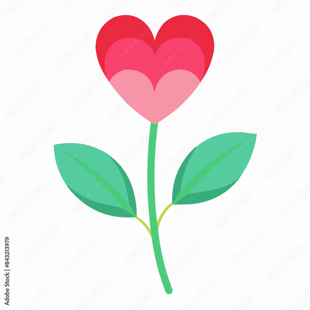 heart with rose heart with rose