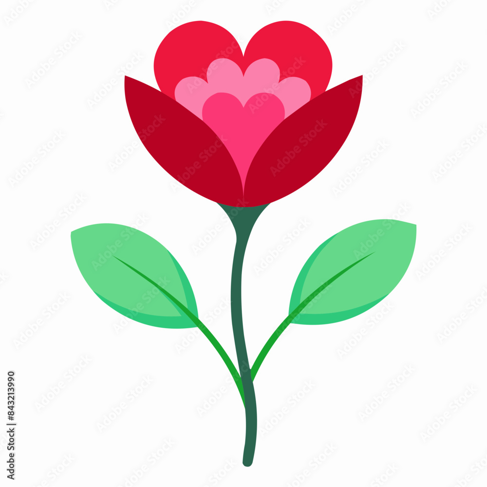 heart with rose heart with rose