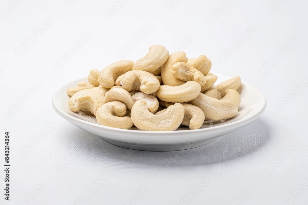 cashew nuts on white background cashew nuts on white background