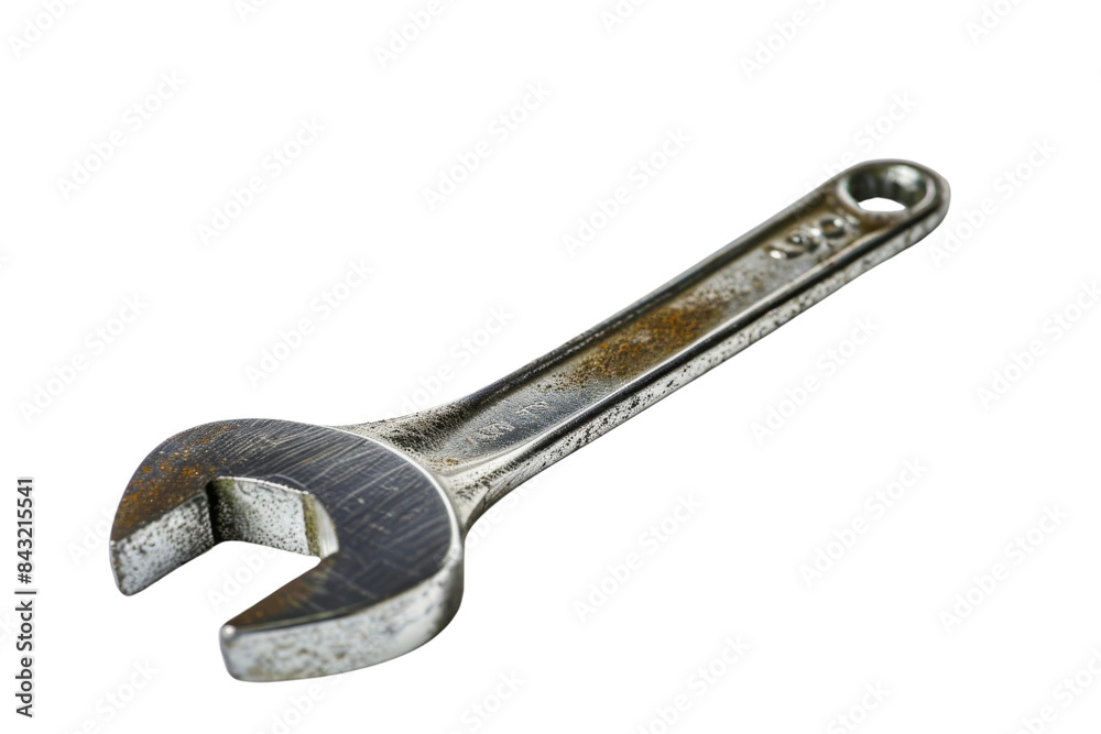 Rusty Wrench isolated on white Background