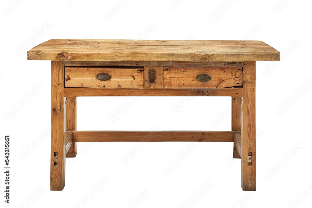 Rustic Wooden Table with Two Drawers Rustic Wooden Table with Two Drawers