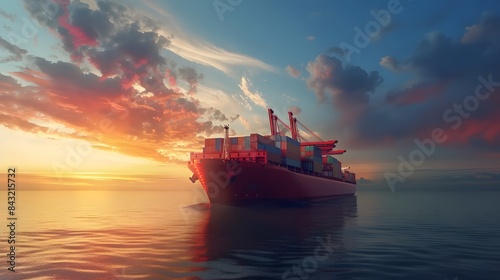 Global Shipping Business: Trade Across Oceans © SkoldPanda