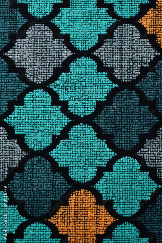 Moroccan trellis pattern with repeating Moroccan trellis pattern with repeating