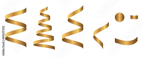 Set of gold ribbons