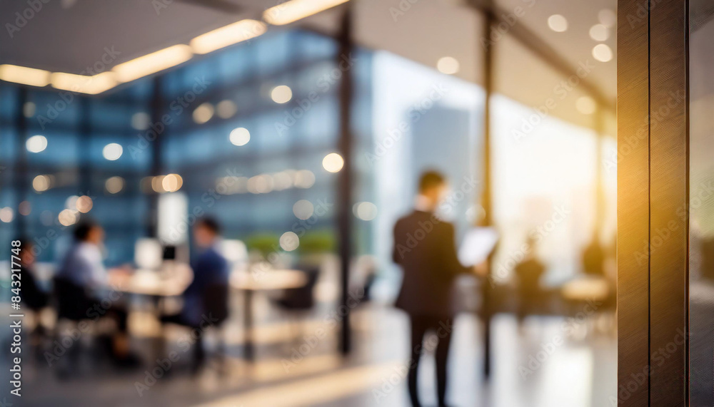 Blurred modern office building background with soft, bright lighting. Enhanced for dramatic effect Blurred modern office building background with soft, bright lighting. Enhanced for dramatic effect