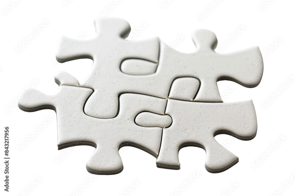 Obraz premium White Puzzle Pieces Close Up