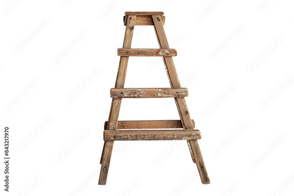 Wooden Step Ladder isolated on white Background Wooden Step Ladder isolated on white Background