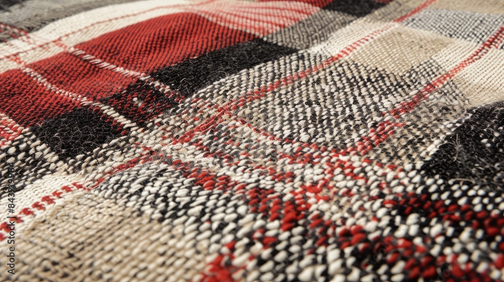 Modern classic pattern featuring woven texture in checks and tartan design Modern classic pattern featuring woven texture in checks and tartan design