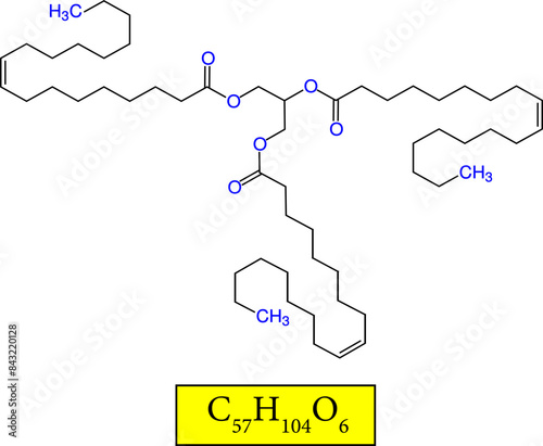 Triolein Structural Formula .Vector illustration