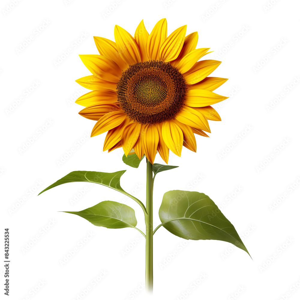 Obraz premium sunflower isolated on white background