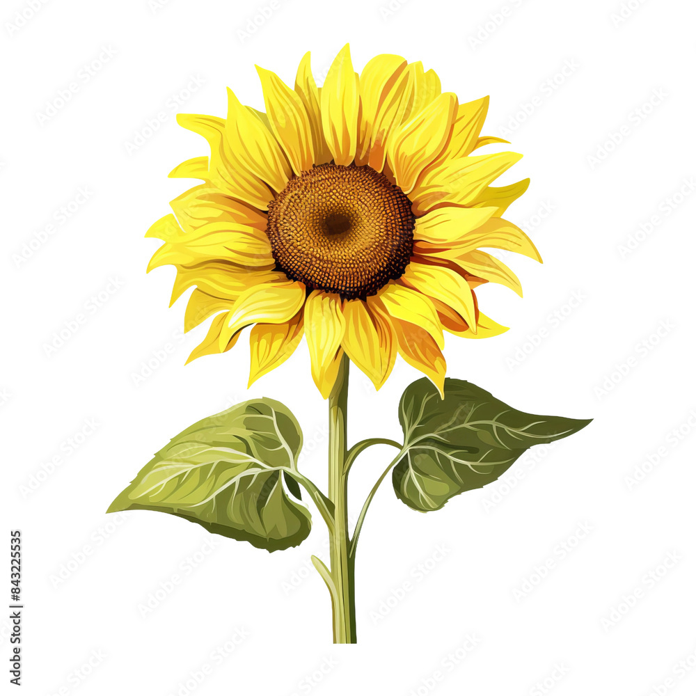 Naklejka premium sunflower isolated on white