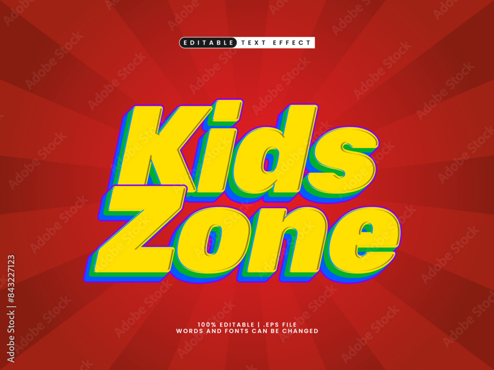 kids zone editable text effect in kids and happy text style kids zone editable text effect in kids and happy text style