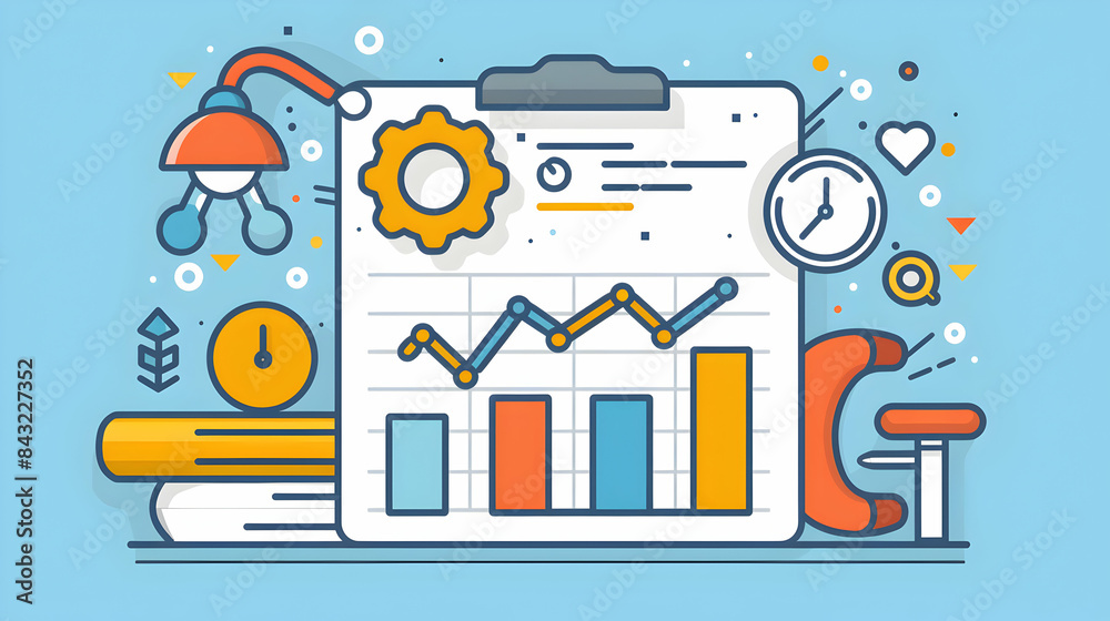 Modern 3D Flat Icon Design: Project Management Concept with TextGraphics Space on Blue Background Ideal for Project Timelines Organization Plans Modern 3D Flat Icon Design: Project Management Concept with TextGraphics Space on Blue Background Ideal for Project Timelines Organization Plans