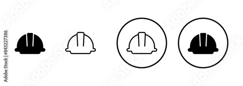 Helmet icon vector isolated on white background. Motorcycle helmets. Racing helmet. construction helmet icon. Safety helmet