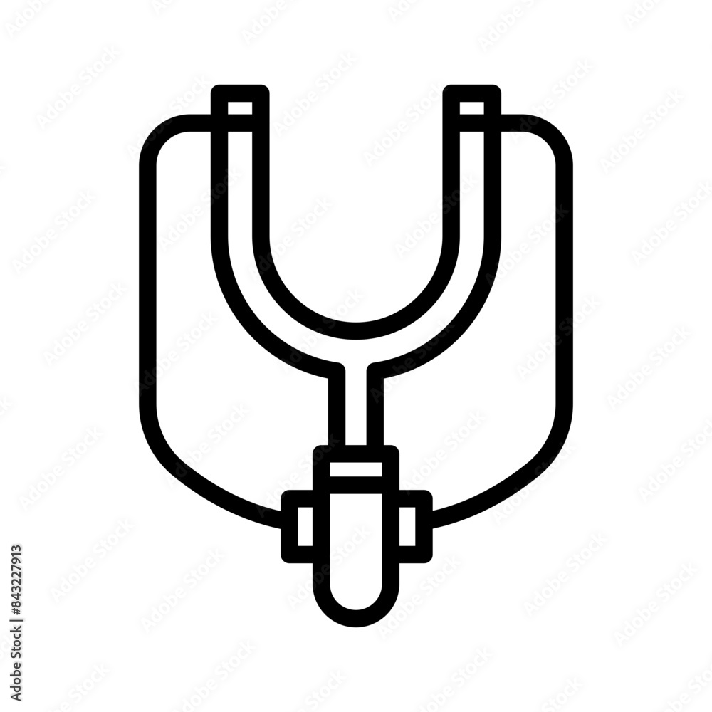 Slingshot line icon. Medieval icon. Medieval icon isolated on white background. Transparent background, minimalist symbol. Vector images Slingshot line icon. Medieval icon. Medieval icon isolated on white background. Transparent background, minimalist symbol. Vector images