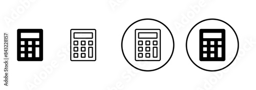 Calculator icon vector isolated on white background. Calculator vector icon. Accounting icon