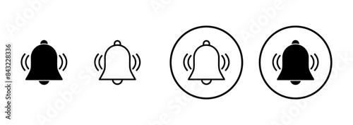 Bell Icon vector isolated on white background. Notification symbol. Bell vector icon