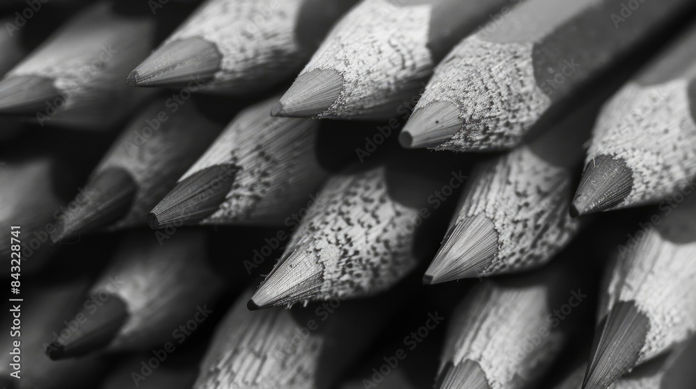 Fototapeta premium pencils background, generative ai