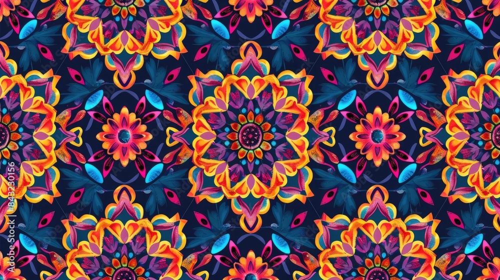Background with kaleidoscope pattern