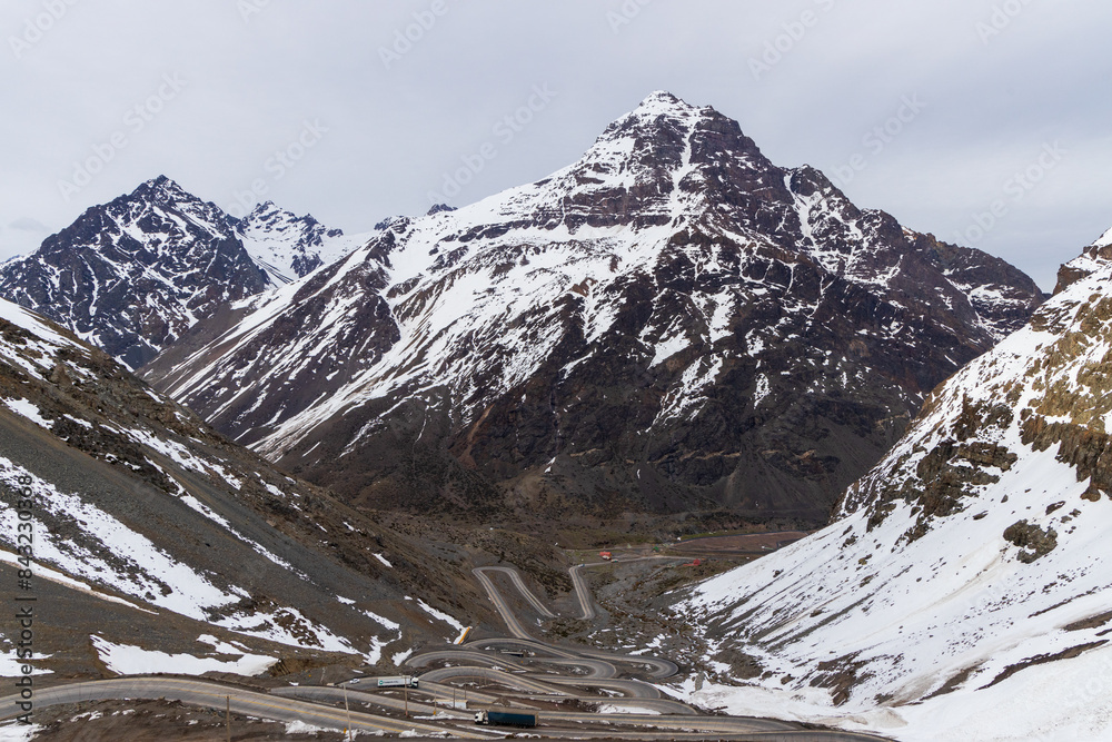 Famous road in Chile, as know as Estrada de Los Caracoles.