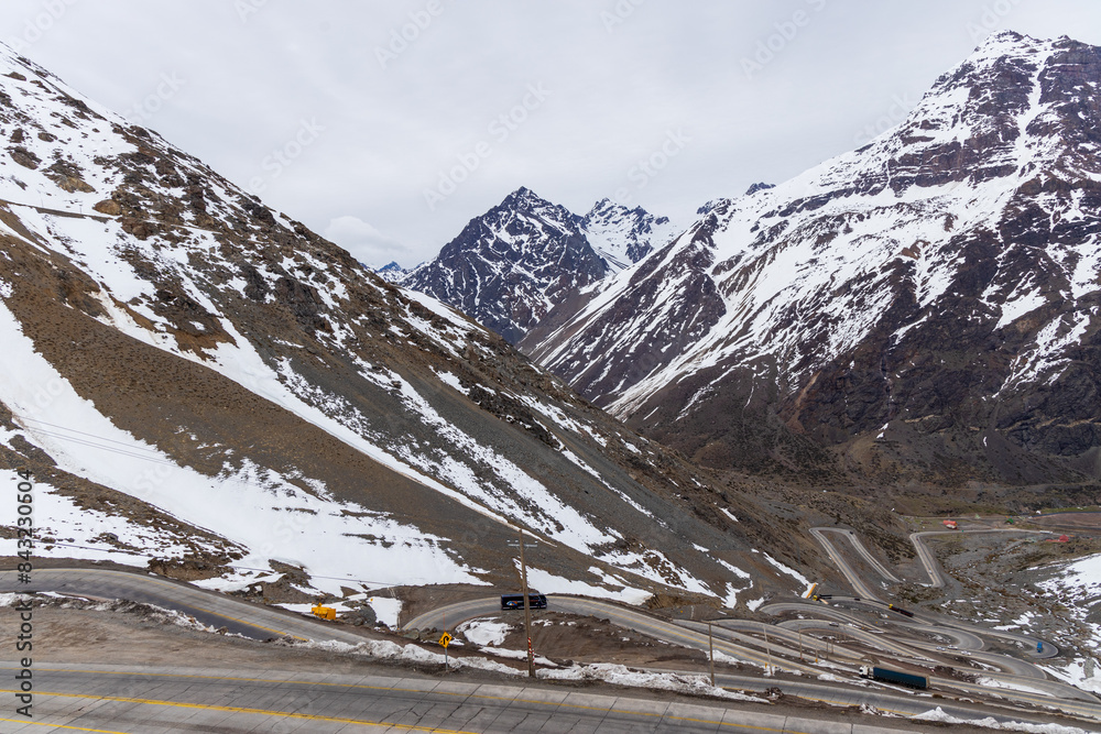 Famous road in Chile, as know as Estrada de Los Caracoles.