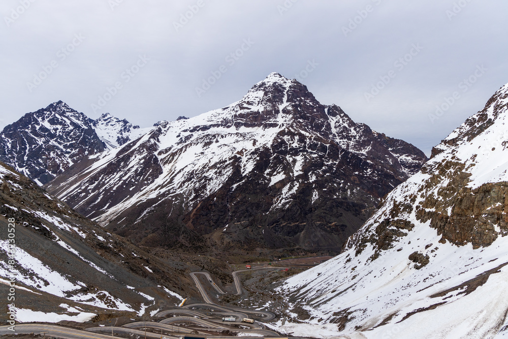 Famous road in Chile, as know as Estrada de Los Caracoles.