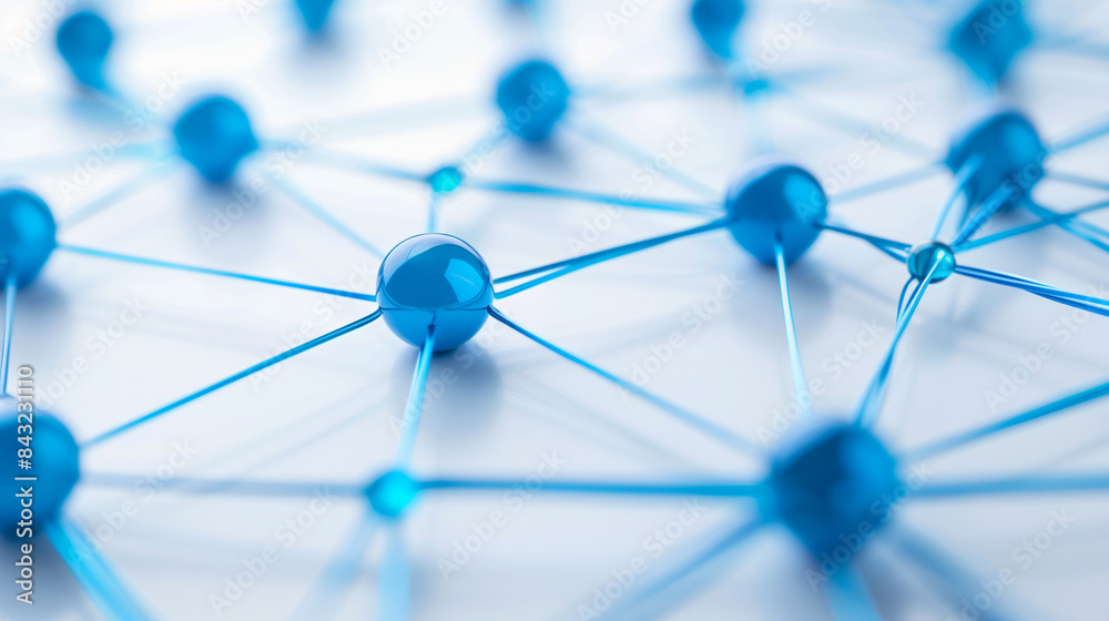 Abstract Network Connections with Blue-Toned Dots and Lines Abstract Network Connections with Blue-Toned Dots and Lines