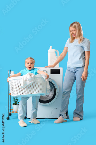 Happy mother and her little...